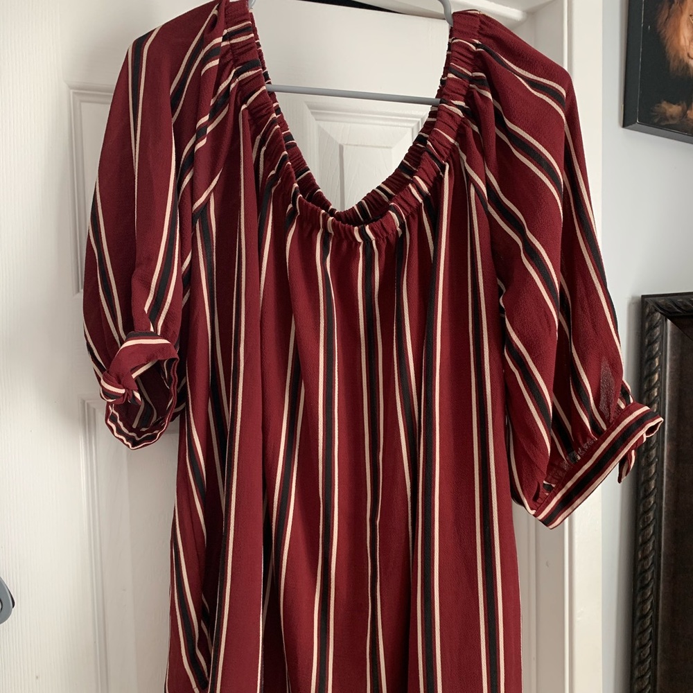 Striped tunic plus size top